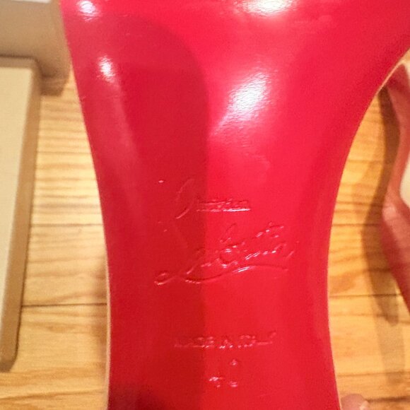 brand new CHRISTIAN LOUBOUTIN O Condora 55 suede slingback sandals Size 40 - Picture 4 of 9